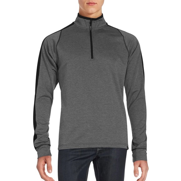 Hawke & Co Other - Mens Quarter Zip Pullover Heather Grey Black Athletic Performance Sweatshirt